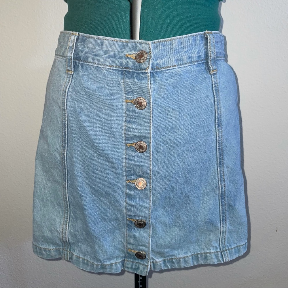 Denim Button Up Skirt Size 29